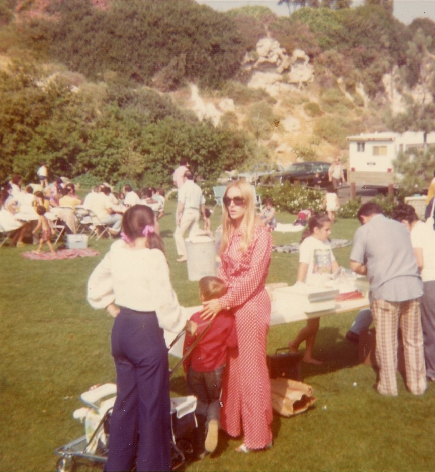 Bro. Ara Malazian, age 6 with his Mother, Diana, Triple X Picnic 1974